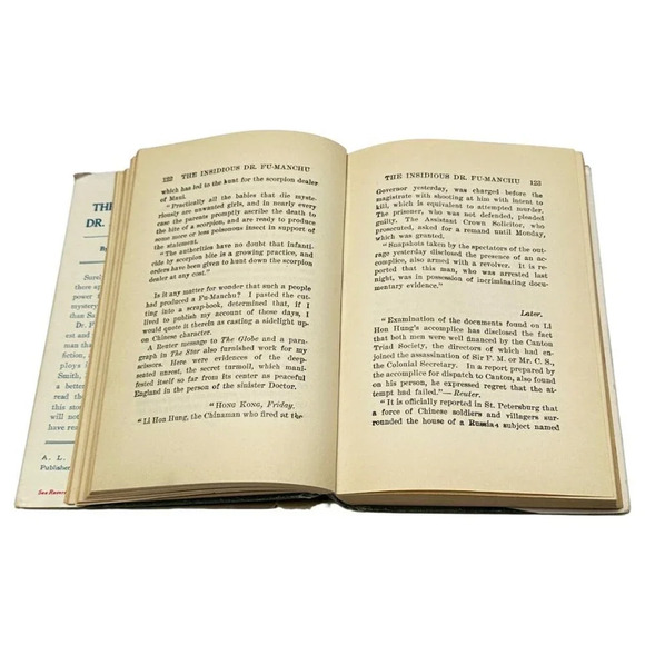 The Insidious Dr Fu Manchu Sax Rohmer Book HC DJ 1920 - Picture 10 of 12